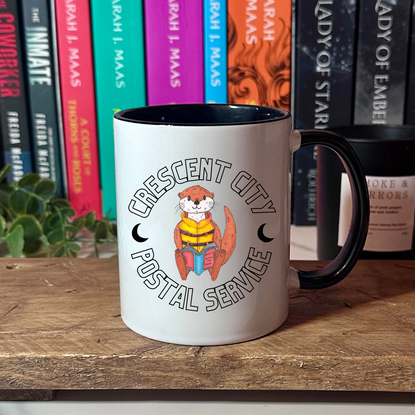 Crescent City - Otter Postal Service Black Lined Mug