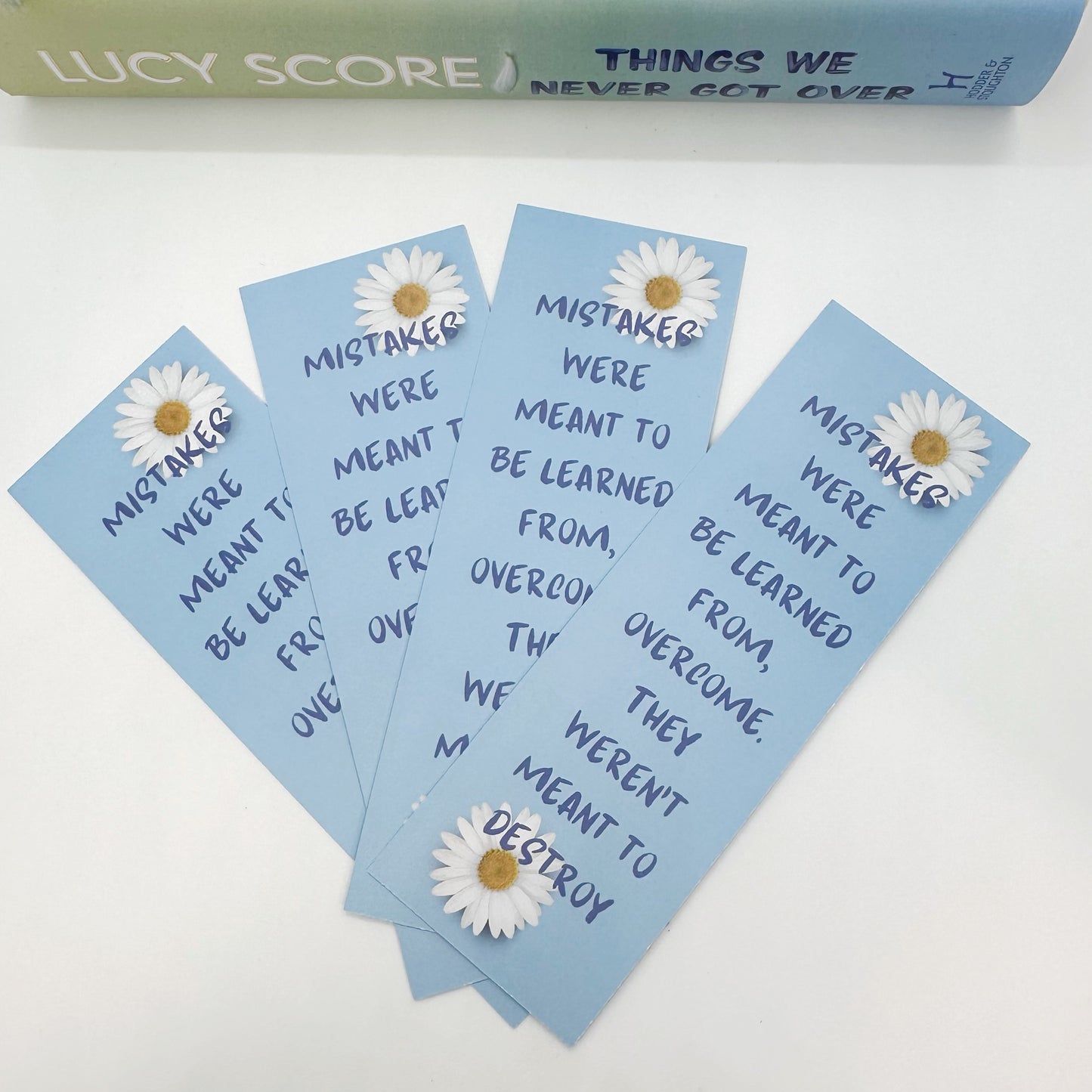 Things We Never Got Over Bookmark, Lucy Score, Quote Bookmarks