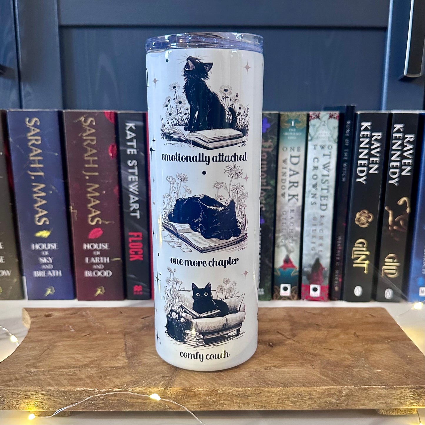 Bookish Things Black Cat Stainless Steele Tumbler