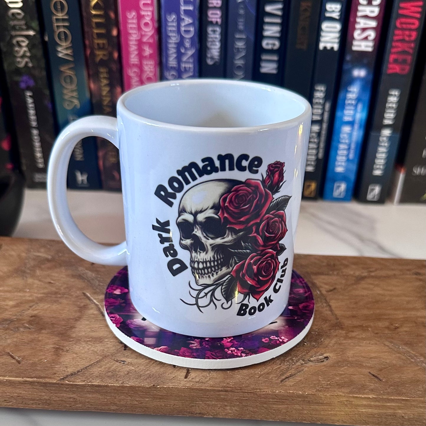 I Closed My Book To Be Here – Ceramic Bookish Coaster