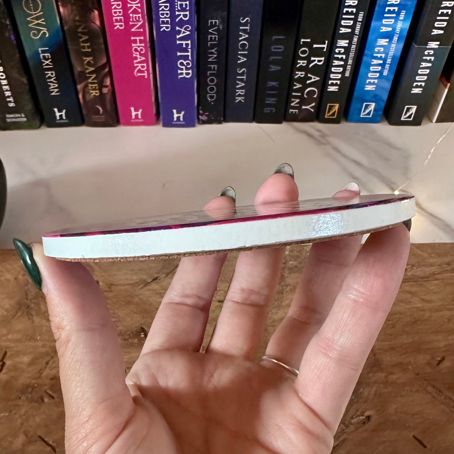 A Book a Day Keeps Reality Away – Ceramic Bookish Coaster