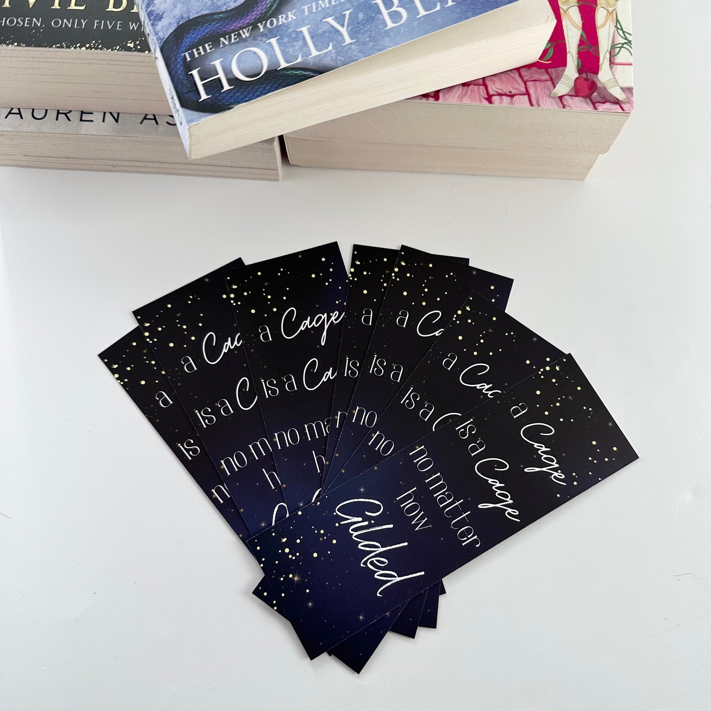 Gild The Plated Prisoner, Fantasy Romance Bookmark,Double Sided,Book Gifts For Book Lovers