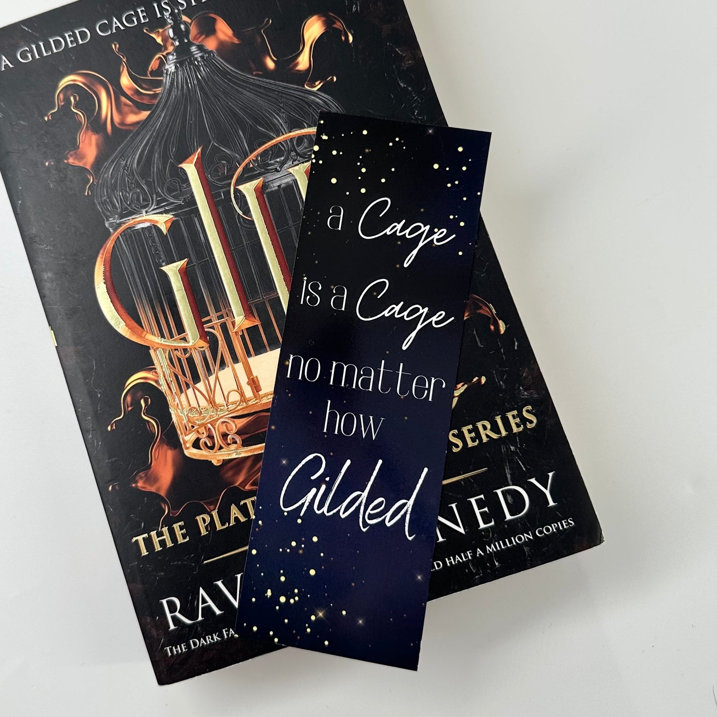 Gild The Plated Prisoner, Fantasy Romance Bookmark,Double Sided,Book Gifts For Book Lovers