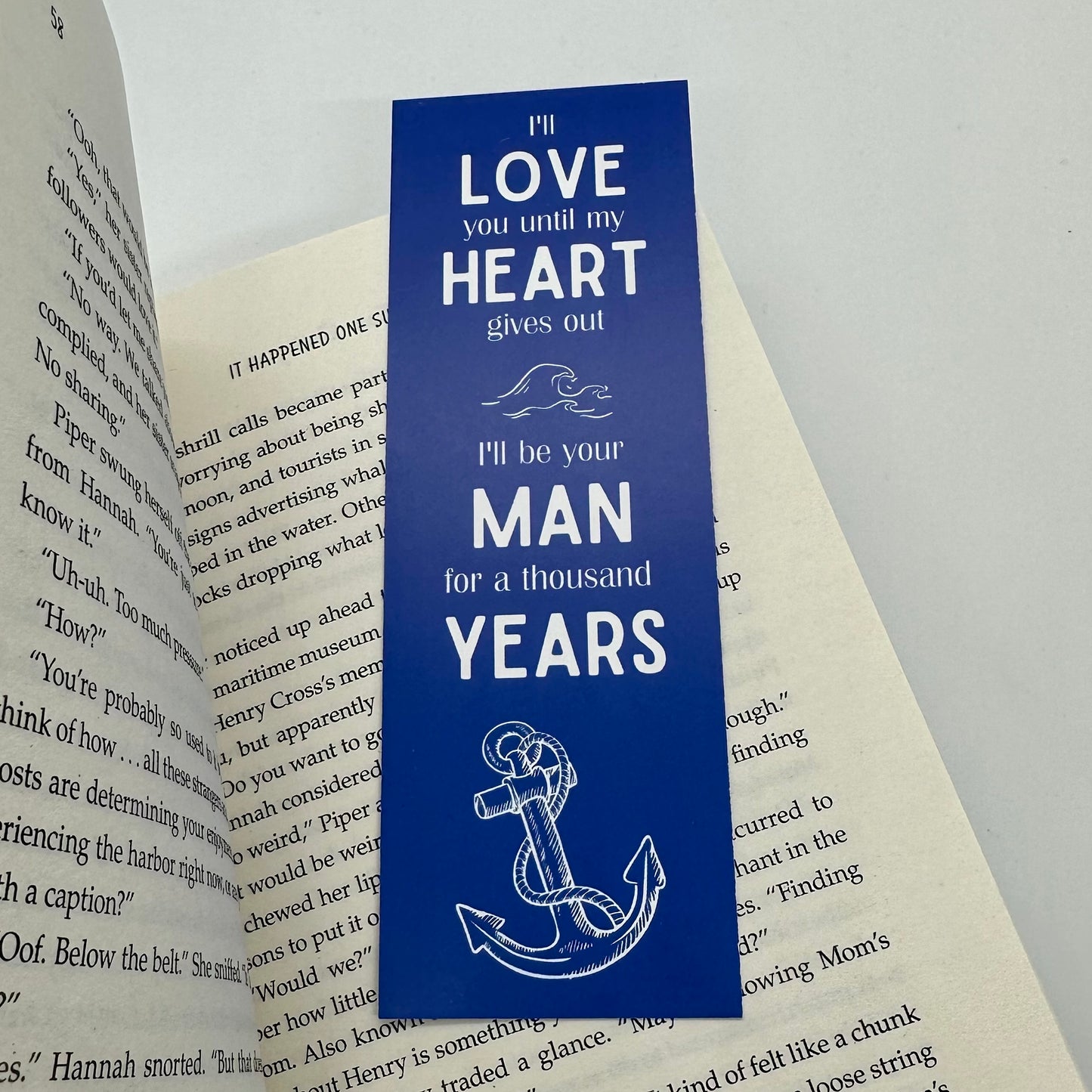 It Happened One Summer Inspired Bookmark, Romance Reads, Tessa Bailey Illustrated Bookmark