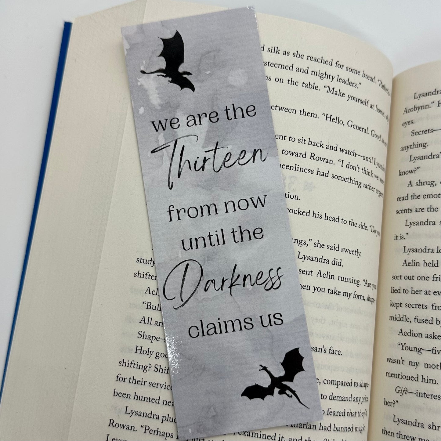 Throne Of Glass Bookmark, We Are The Thirteen From Now Until The Darkness Claims Us Bookmark