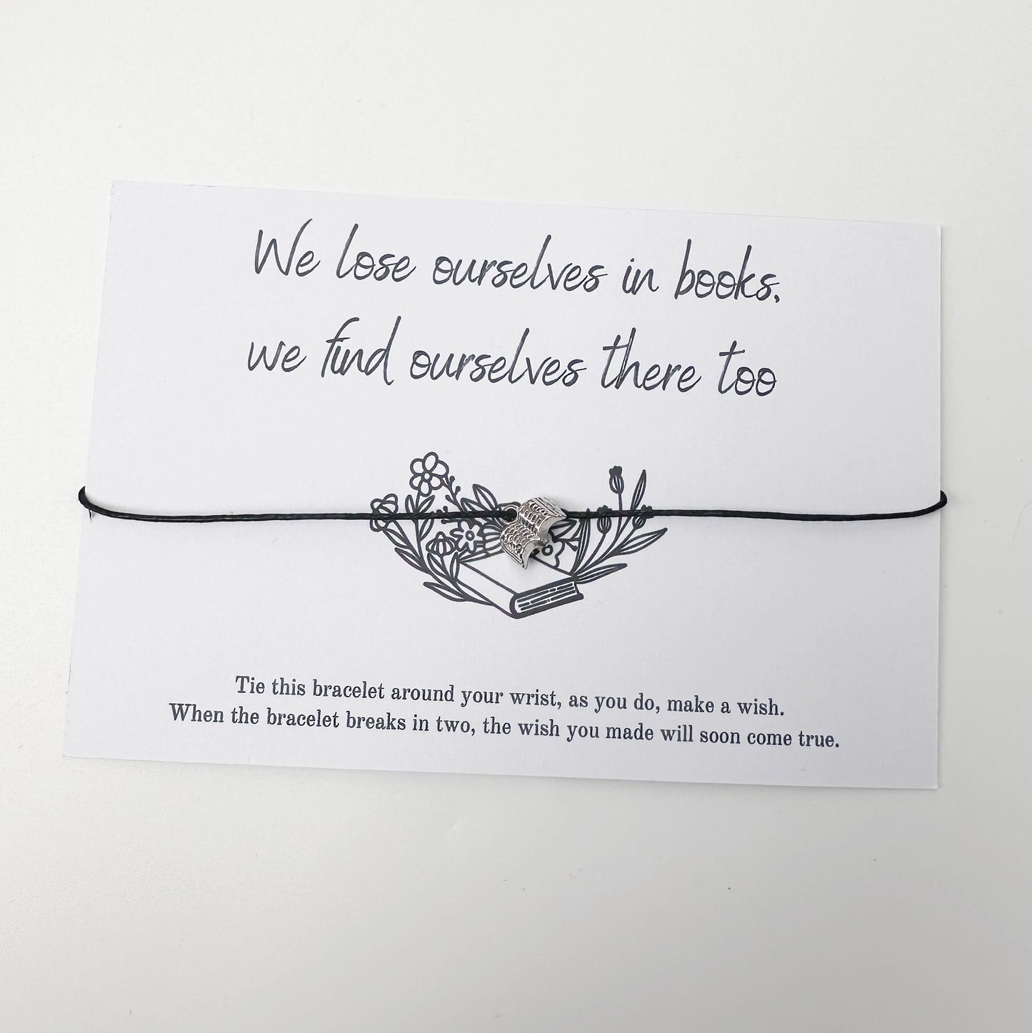 Book Wish Bracelet, We Lose Ourselves In Books