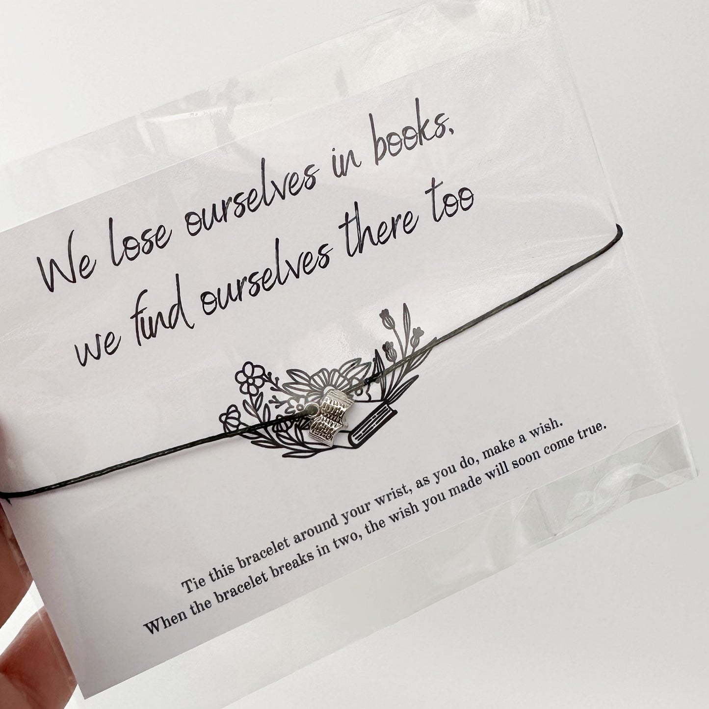 Book Wish Bracelet, We Lose Ourselves In Books