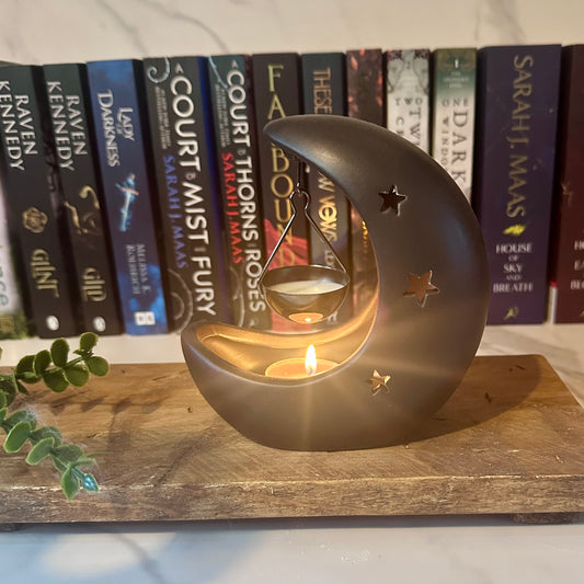 Black Crescent Moon Wax/Oil Burner