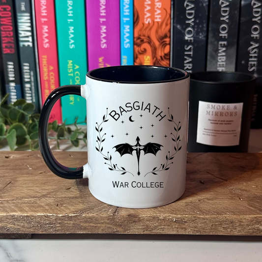 Fourth Wing Black Lined Mug, I An Infinite, Basgiath War College