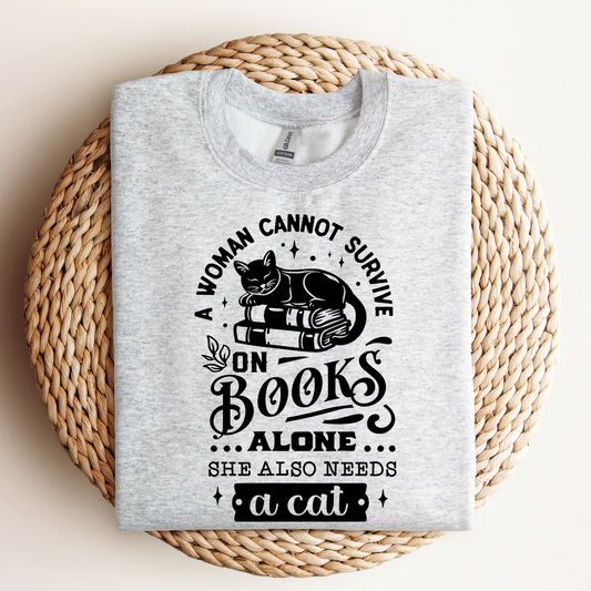 Book Lover Cat Jumper