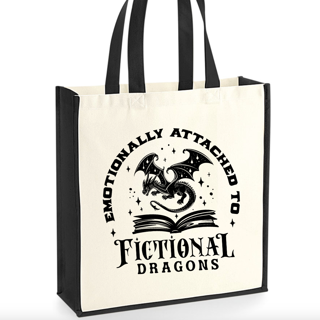 Emotionally Attached To Fictional Dragons Tote Bag