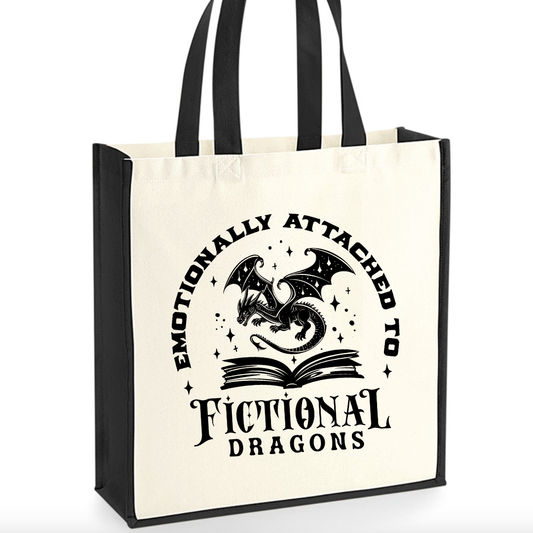Emotionally Attached To Fictional Dragons Tote Bag