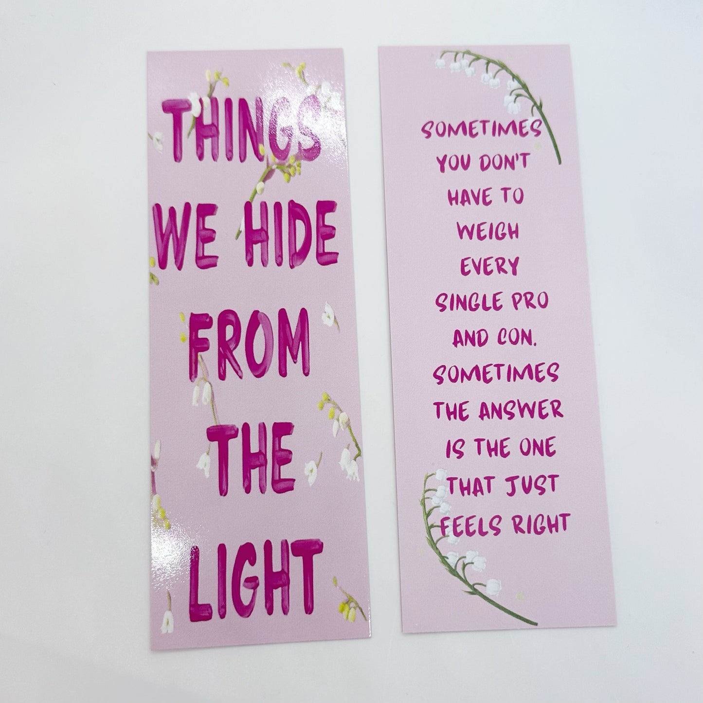 Things We Hide From The Light Bookmark, Lucy Score, Quote Bookmarks