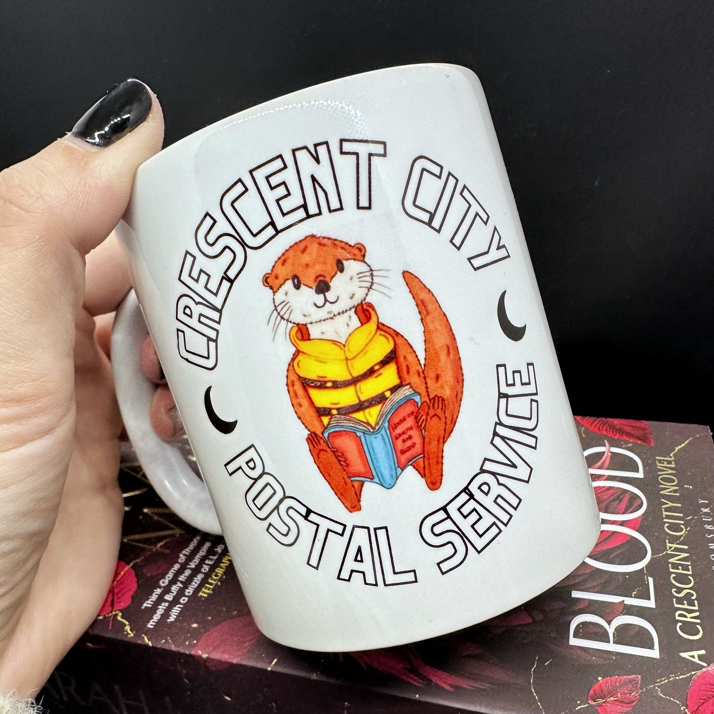 Crescent City Mug, Otter Postal Service, Lunathion, Sarah J Maas Merch, Bookish Gifts