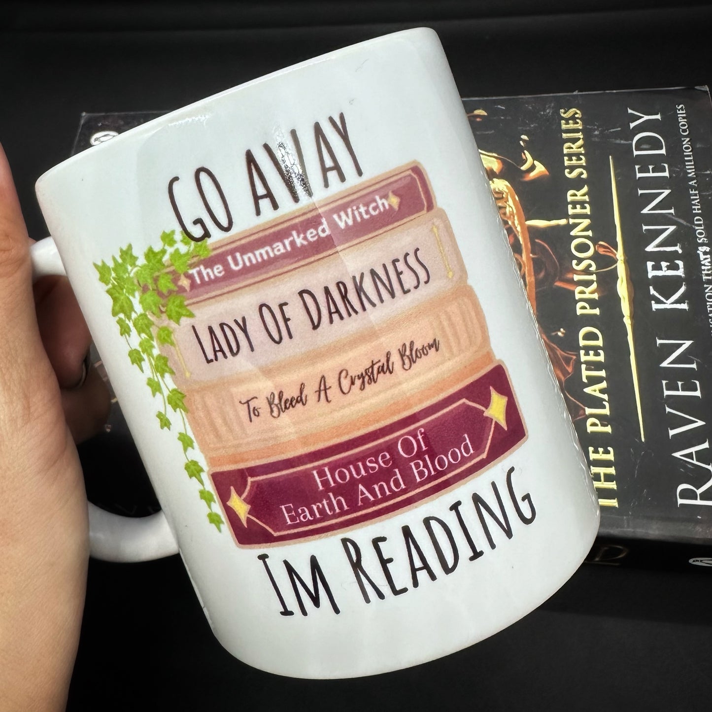 Go Away Im Reading Mug, Fantasy Romance Readers Merch, Tea Or Coffee Mug