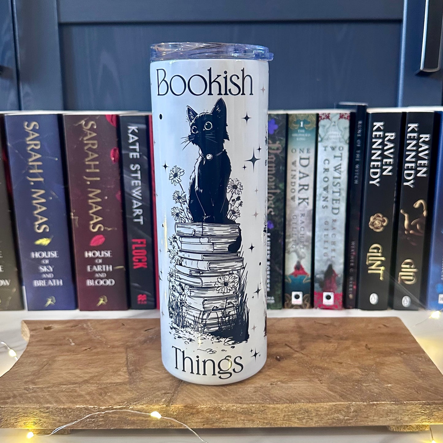 Bookish Things Black Cat Stainless Steele Tumbler