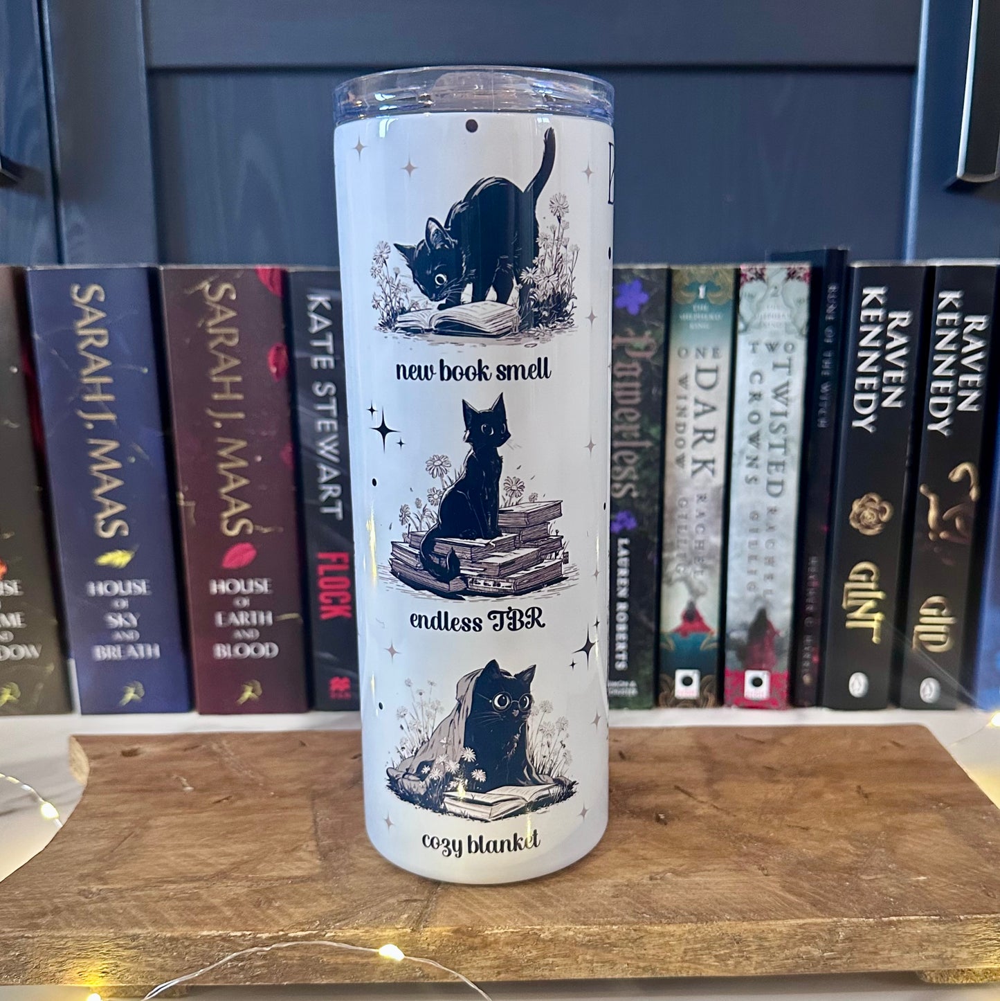 Bookish Things Black Cat Stainless Steele Tumbler
