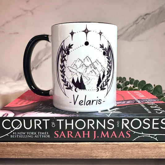 Velaris City Of Starlight  Black Lined Mug