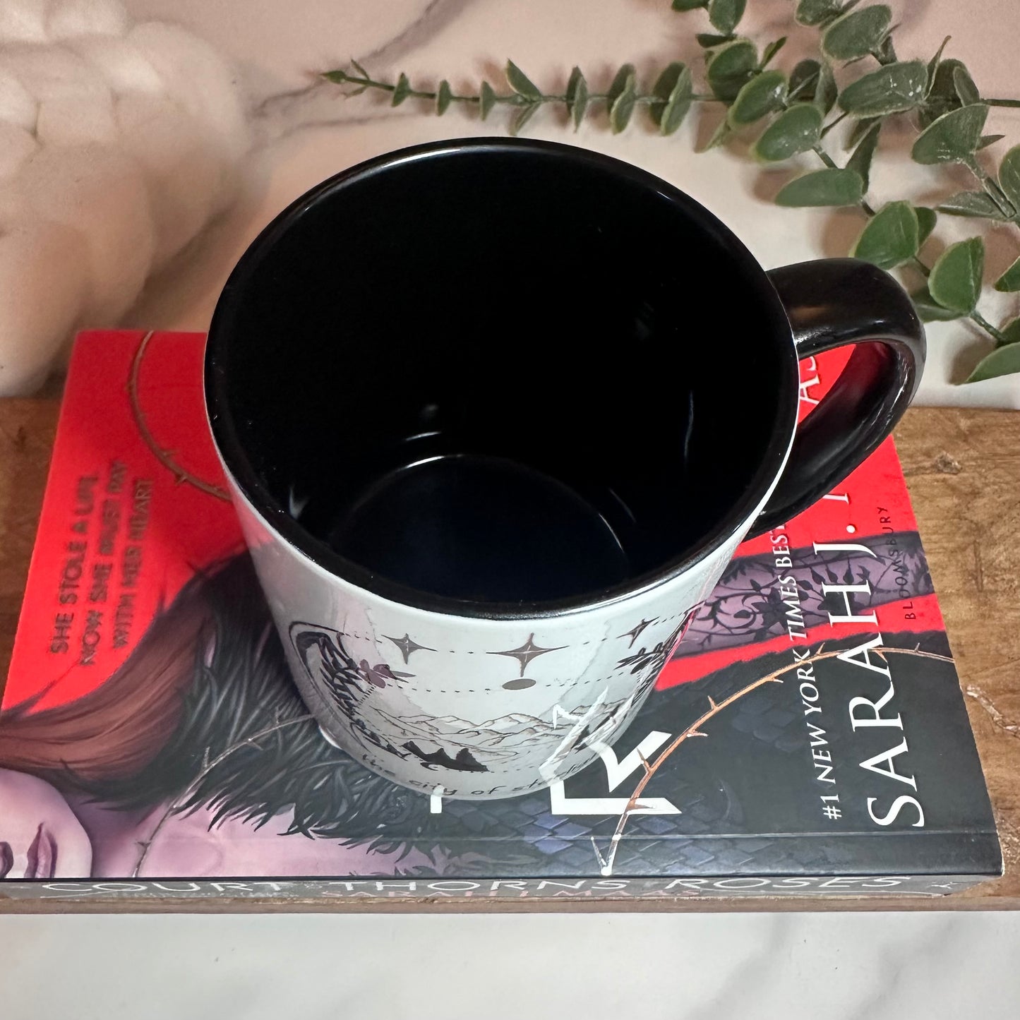 Velaris City Of Starlight  Black Lined Mug