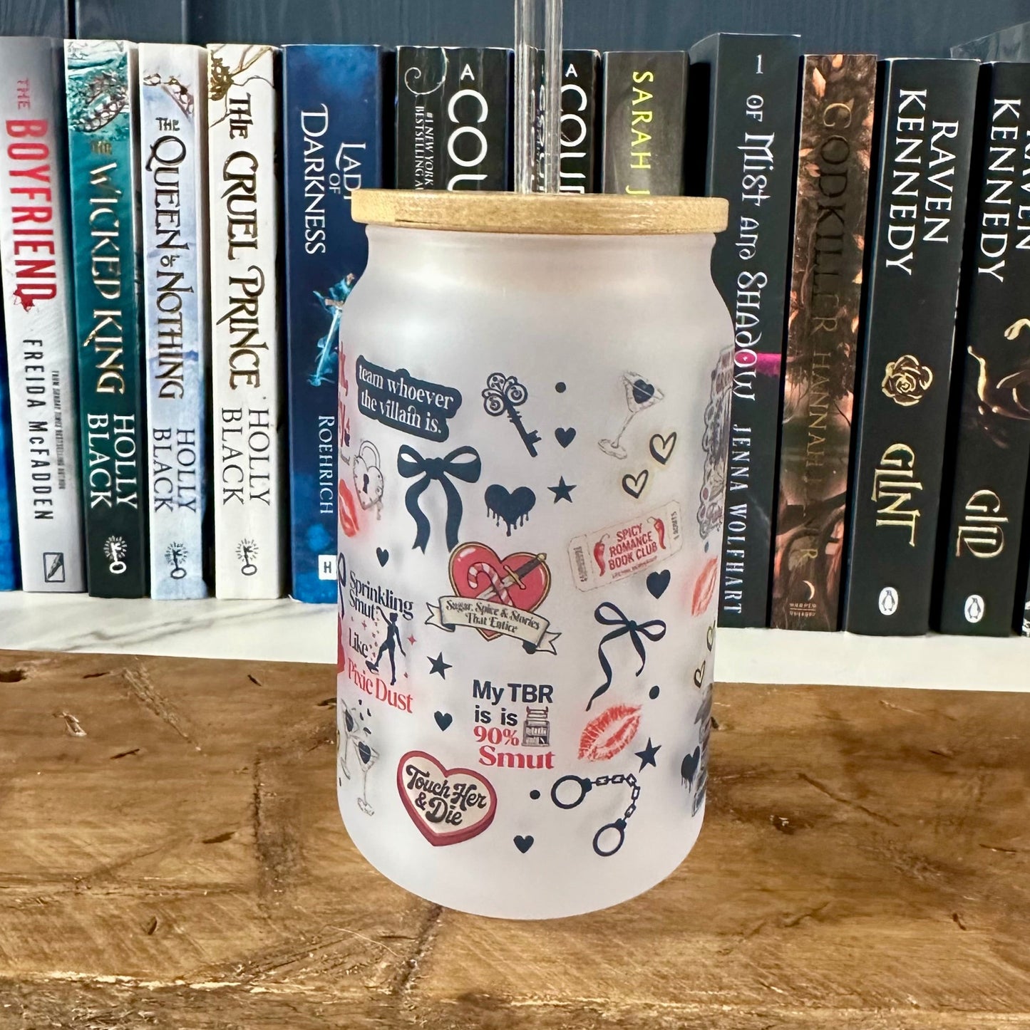 Smutty Scrapbook Frosted Glass Tumbler