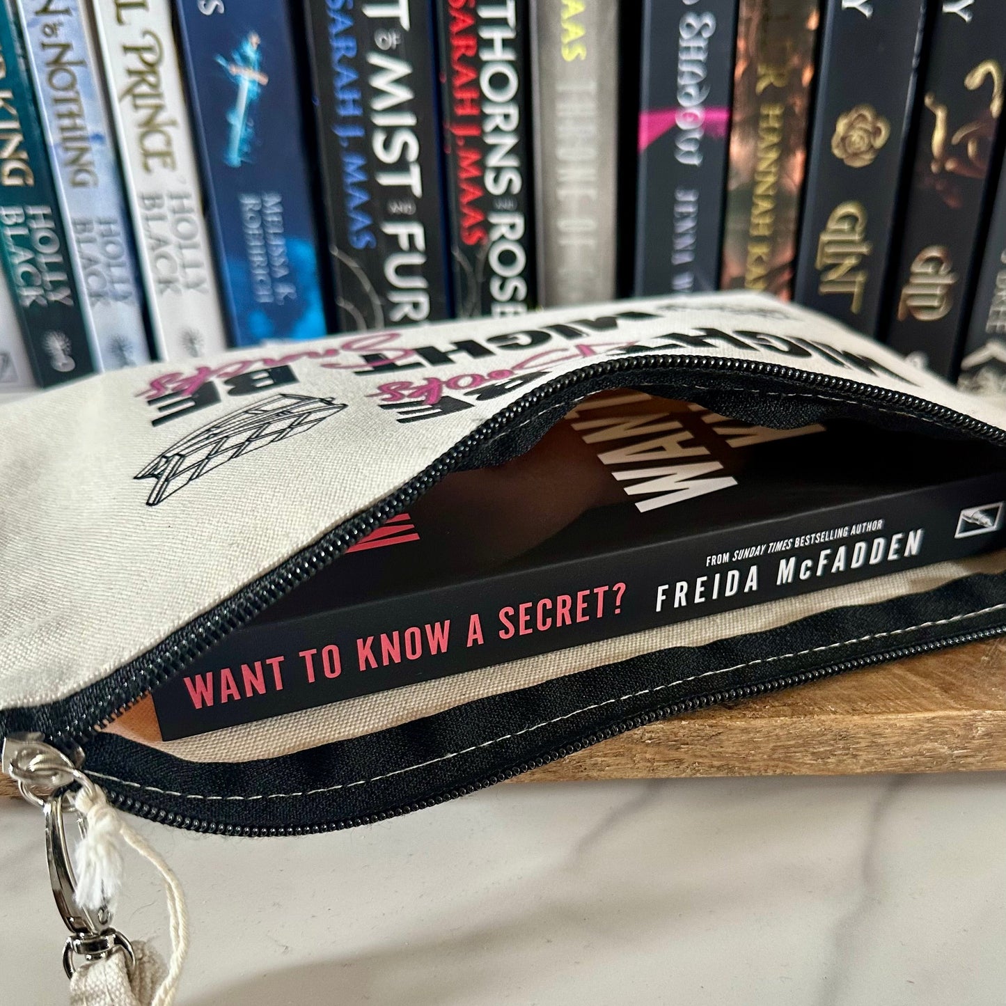 Might Be Books, Might Be Snacks – Canvas Accessory Pouch