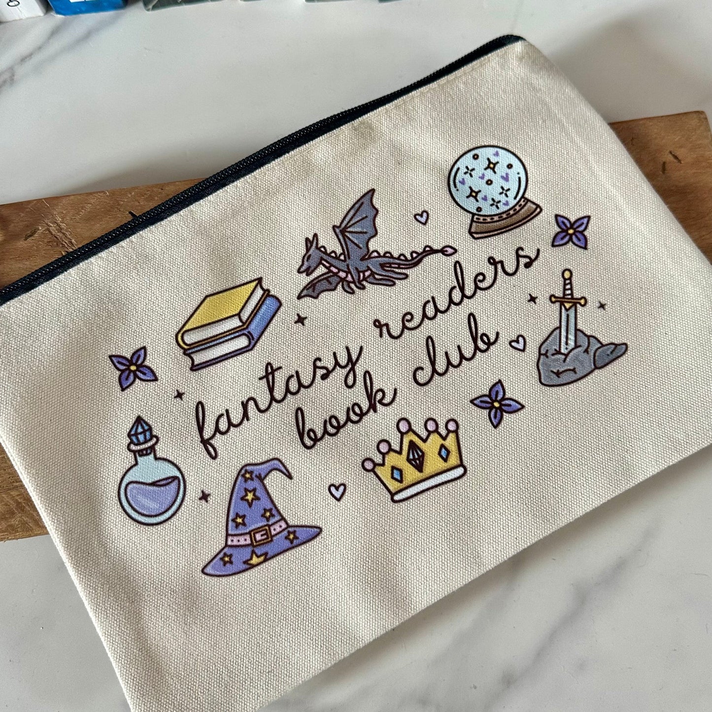 Fantasy Readers Bookclub - Accessory Zipper Pouch