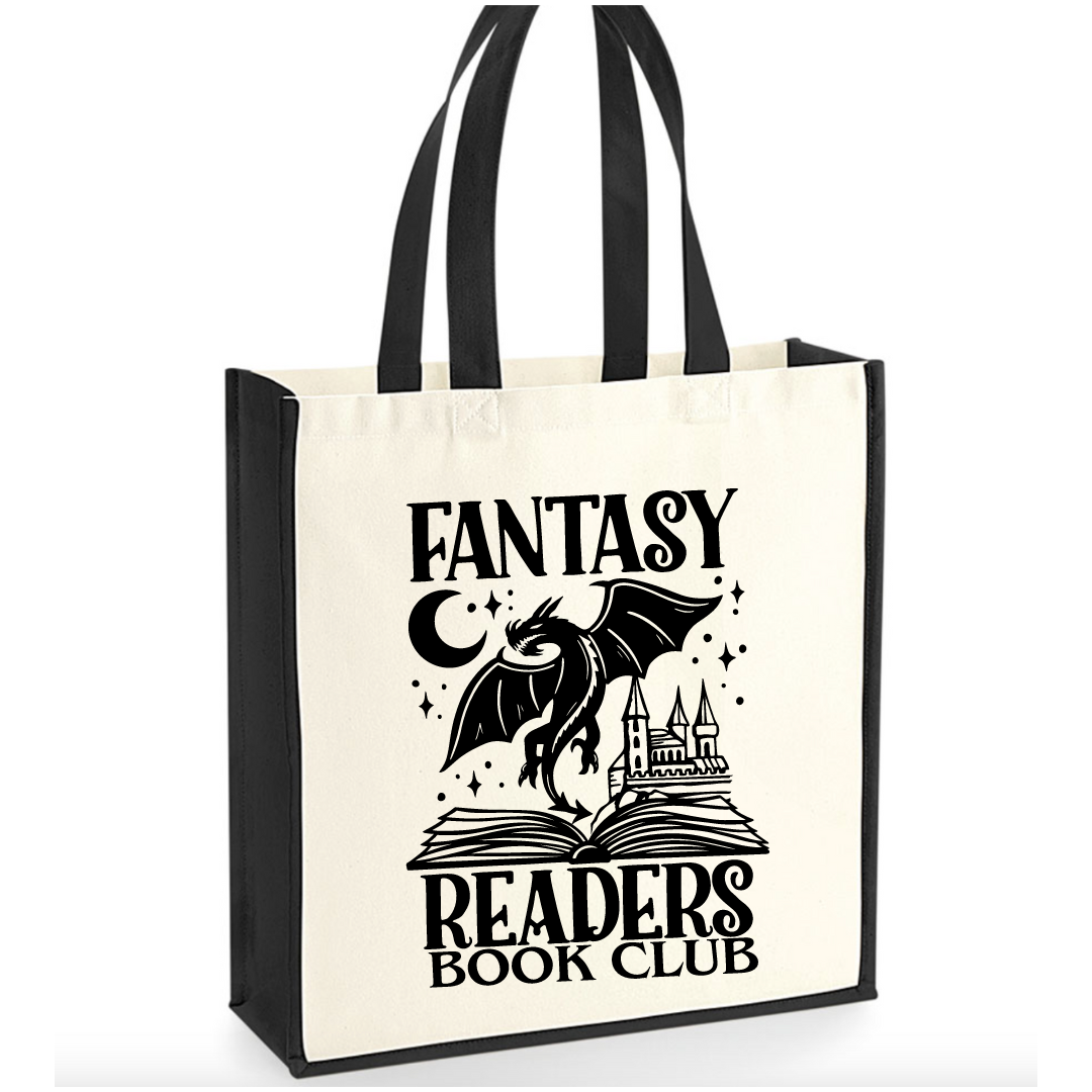 Fantasy Readers Bookclub Tote Bag, Canvas Tote Bag,