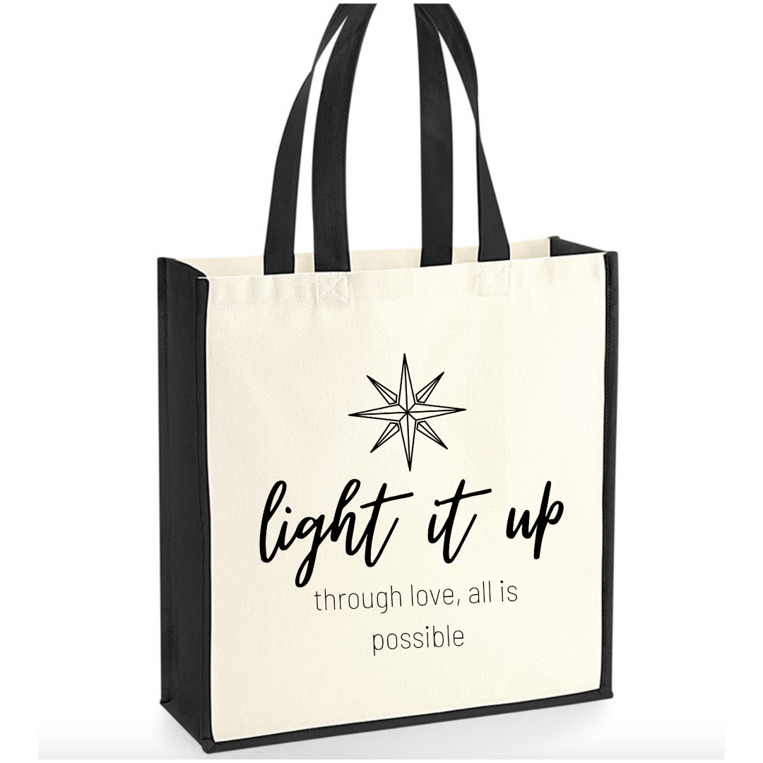 Crescent City Tote Bag, Light It Up, Through Love All Is Possible Tote Bag